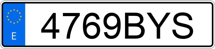 Numer rejestracyjny 4769BYS posiada SEAT IBIZA