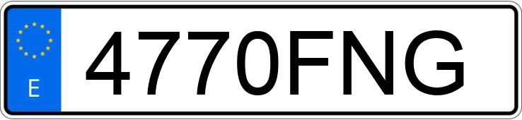 Numer rejestracyjny 4770FNG posiada PEUGEOT EXPERT