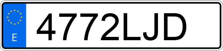 Numer rejestracyjny 4772LJD posiada VOLKSWAGEN GOLF