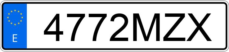 Numer rejestracyjny 4772MZX posiada RENAULT MEGANE