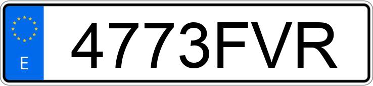 Numer rejestracyjny 4773FVR posiada AUDI A3 SPORTBACK