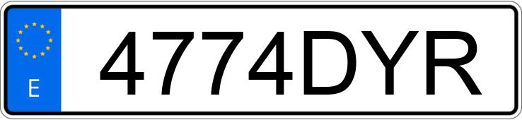 Numer rejestracyjny 4774DYR posiada AUDI A3