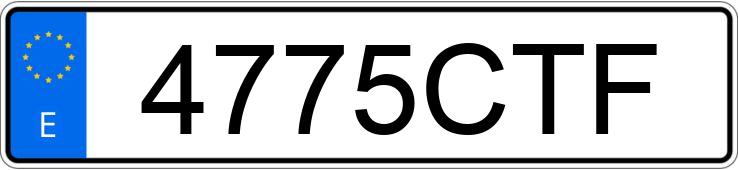 Numer rejestracyjny 4775CTF posiada BMW SERIE 5
