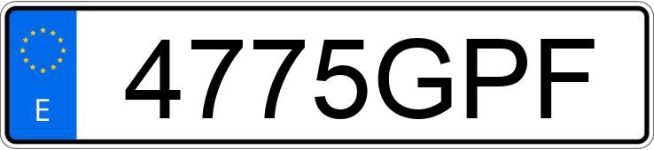 Registreringsnummer4775GPF har MAZDA MAZDA2