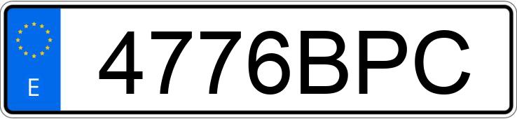 Numer rejestracyjny 4776BPC posiada BMW SERIE 3