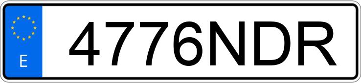 Numer rejestracyjny 4776NDR posiada VOLKSWAGEN GOLF