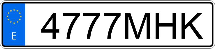 Numer rejestracyjny 4777MHK posiada SWM G01