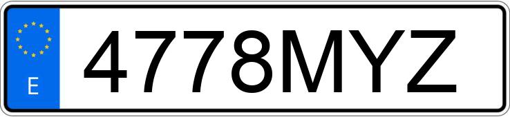 Numer rejestracyjny 4778MYZ posiada VOLKSWAGEN GOLF