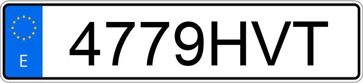 Numer rejestracyjny 4779HVT posiada PORSCHE CAYENNE