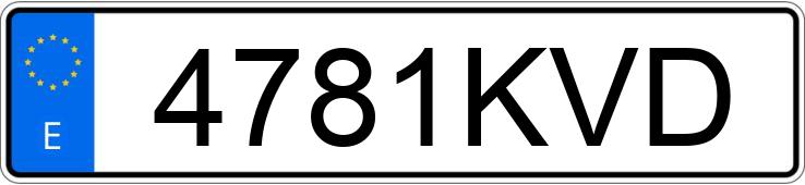 Numer rejestracyjny 4781KVD posiada VOLKSWAGEN GOLF Numer rejestracyjny 4781KVD posiada VOLKSWAGEN GOLF