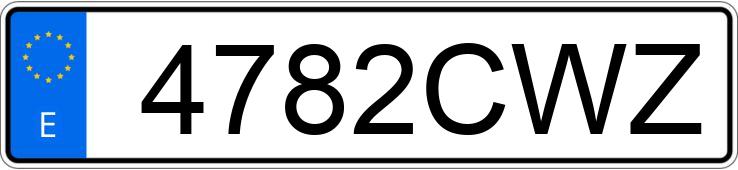 Numer rejestracyjny 4782CWZ posiada MITSUBISHI MONTERO