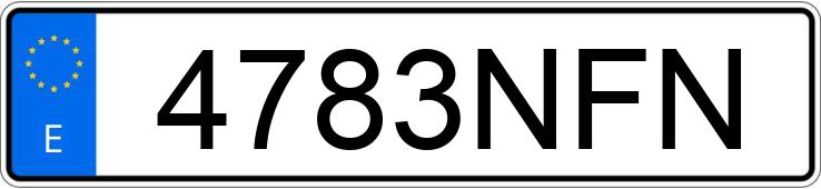 Numer rejestracyjny 4783NFN posiada PEUGEOT BOXER