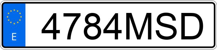 Numer rejestracyjny 4784MSD posiada CUPRA TAVASCAN