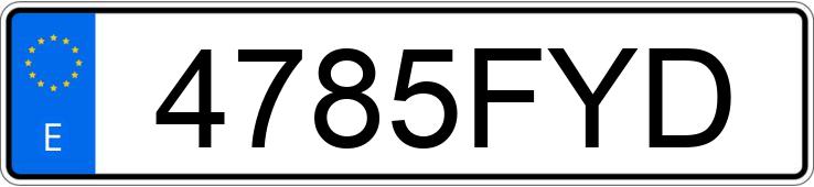 Numer rejestracyjny 4785FYD posiada PEUGEOT PARTNER Numer rejestracyjny 4785FYD posiada PEUGEOT PARTNER