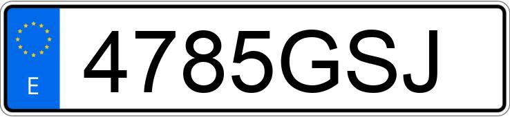 Numer rejestracyjny 4785GSJ posiada FORD FIESTA