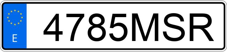 Numer rejestracyjny 4785MSR posiada BMW SERIE 3