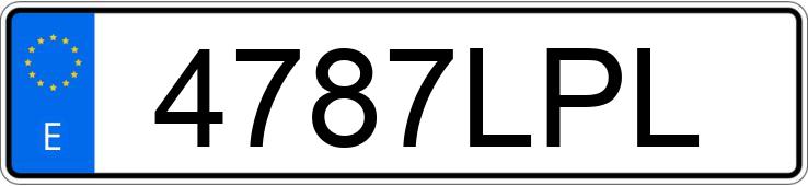 Numer rejestracyjny 4787LPL posiada PEUGEOT EXPERT