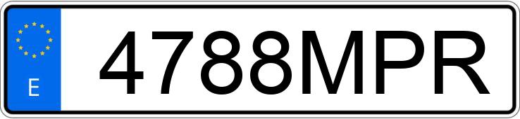 Numer rejestracyjny 4788MPR posiada KIA SPORTAGE