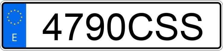 Numer rejestracyjny 4790CSS posiada AUDI A4