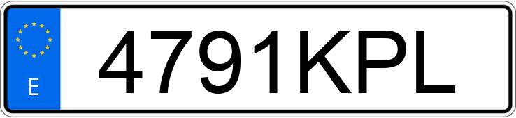 Numer rejestracyjny 4791KPL posiada CITROEN BERLINGO