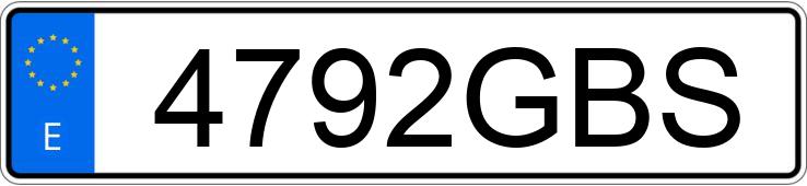Numer rejestracyjny 4792GBS posiada TOYOTA YARIS