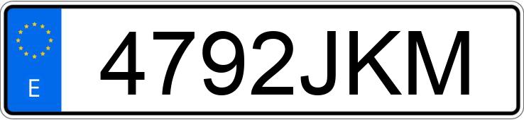 Numer rejestracyjny 4792JKM posiada MAZDA MAZDA3