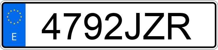 Numer rejestracyjny 4792JZR posiada VOLKSWAGEN GOLF