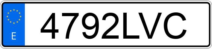 Numer rejestracyjny 4792LVC posiada MERCEDES C (204)