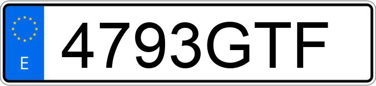 Numer rejestracyjny 4793GTF posiada OPEL CORSA