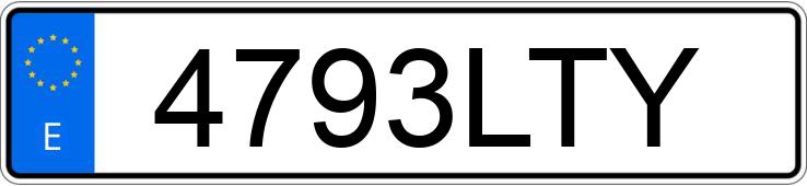 Numer rejestracyjny 4793LTY posiada AUDI A3 SPORTBACK