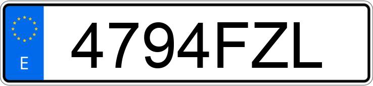 Numer rejestracyjny 4794FZL posiada KAWASAKI Z 750