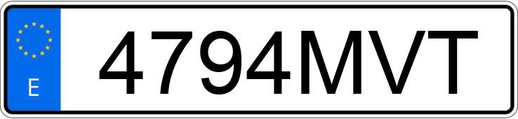 Numer rejestracyjny 4794MVT posiada MERCEDES SPRINTER
