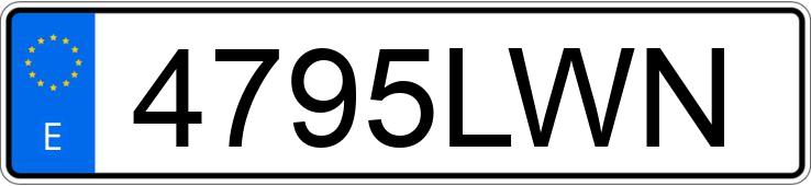 Numer rejestracyjny 4795LWN posiada HYUNDAI KONA