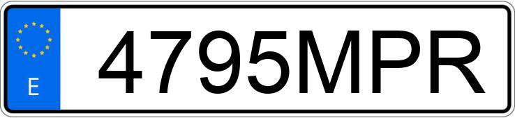 Numer rejestracyjny 4795MPR posiada RENAULT TRAFIC