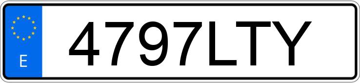 Numer rejestracyjny 4797LTY posiada BMW SERIE 5
