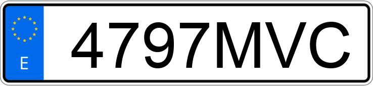 Numer rejestracyjny 4797MVC posiada BMW SERIE 3