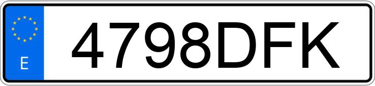 Numer rejestracyjny 4798DFK posiada DAEWOO NUBIRA