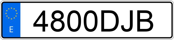 Numer rejestracyjny 4800DJB posiada VOLKSWAGEN GOLF