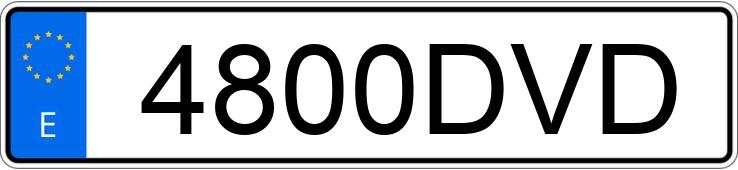 Numer rejestracyjny 4800DVD posiada VOLKSWAGEN GOLF