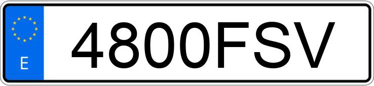 Numer rejestracyjny 4800FSV posiada PEUGEOT 307