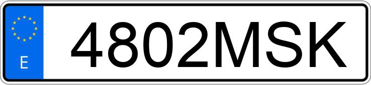 Numer rejestracyjny 4802MSK posiada RENAULT TRAFIC