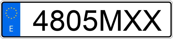 Numer rejestracyjny 4805MXX posiada AUDI A3 SPORTBACK