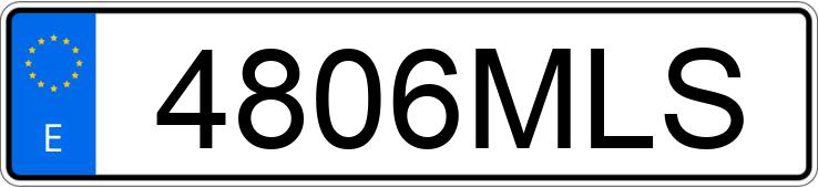 Numer rejestracyjny 4806MLS posiada VOLKSWAGEN GOLF