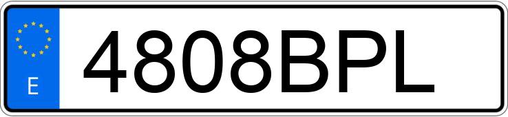 Numer rejestracyjny 4808BPL posiada VOLKSWAGEN GOLF