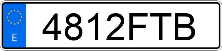 Numer rejestracyjny 4812FTB posiada YAMAHA FZ6