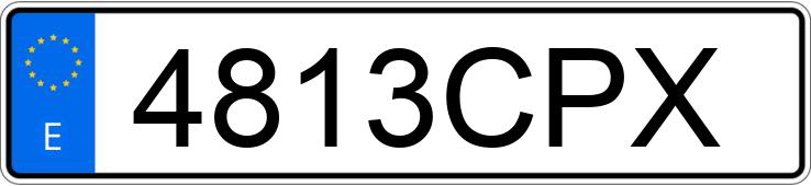 Numer rejestracyjny 4813CPX posiada CITROEN C2