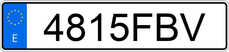 Numer rejestracyjny 4815FBV posiada VOLKSWAGEN GOLF