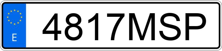 Numer rejestracyjny 4817MSP posiada AUDI A3 SPORTBACK