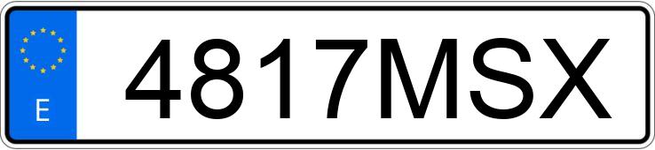 Numer rejestracyjny 4817MSX posiada DACIA DUSTER