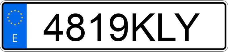 Numer rejestracyjny 4819KLY posiada VOLKSWAGEN PASSAT